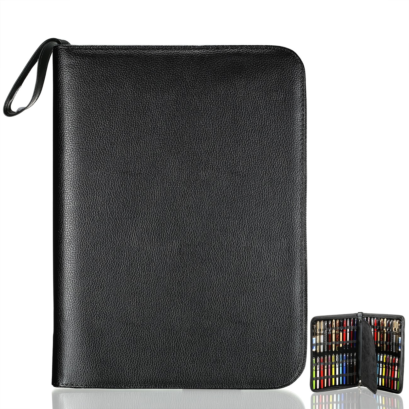 Wholesale Large Capacity PU Leather Fountain Pen Set Case With 48 Slots  Black Pen Pouch Bag HKD230831 From Flying_king18, $9.46